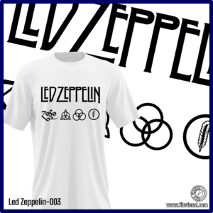 Led Zeppelin-003 - Remera de Led Zeppelin - Algodón Estampado