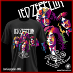 Led Zeppelin-005 - Remera de Led Zeppelin - Algodón Estampado