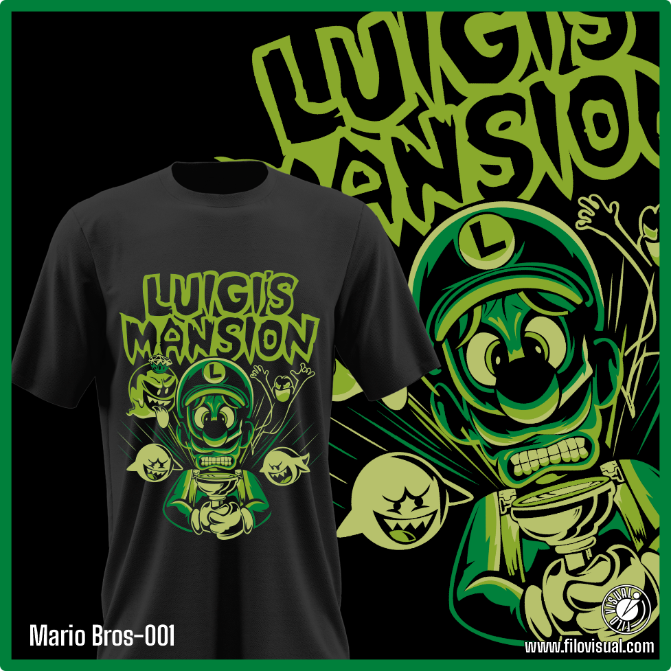 Mario Bros-001 - Diseño de Mario Bros - Remera de Algodón