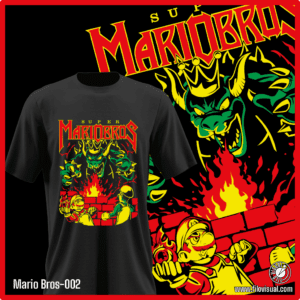 Mario Bros-002 - Diseño de Mario Bros - Remera de Algodón