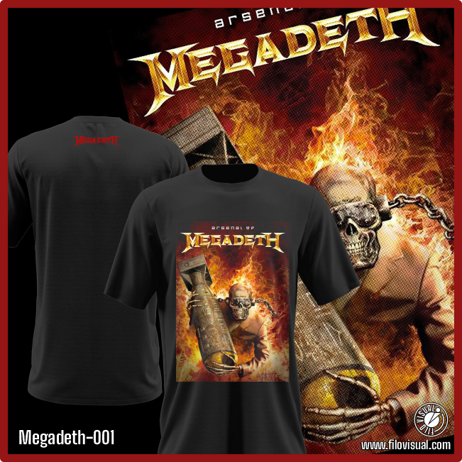 Megadeth-001 - Remera de Megadeth - Algodón Estampado
