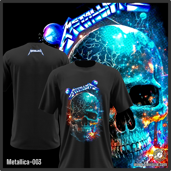 Metallica-003 - Remera de Metallica - Algodón Estampado