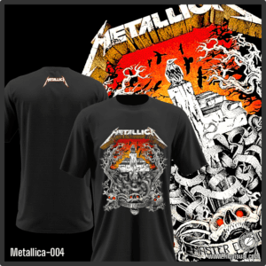 Metallica-004 - Remera de Metallica - Algodón Estampado