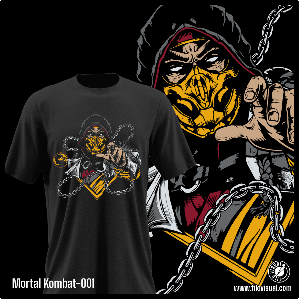 Mortal Kombat-001 - Diseño de Mortal Kombat - Remera de Algodón