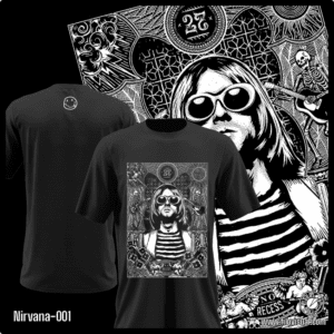 Nirvana-001 - Remera de Nirvana - Algodón Estampado