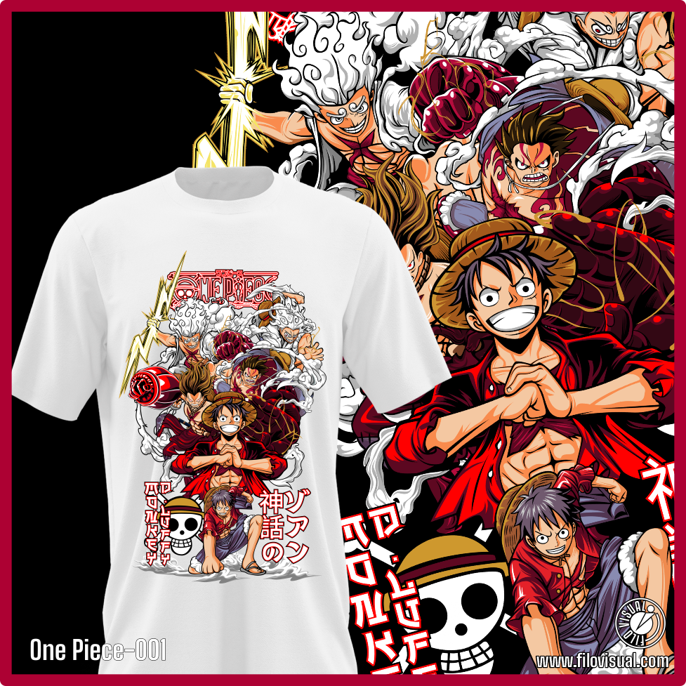 One Piece-001 - Diseño de One Piece - Remera de Algodón