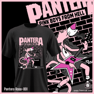 Pantera Rosa-001 - Diseño de Pantera Rosa - Remera de Algodón