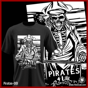 Piratas-001 - Diseño de Piratas del Caribe - Remera de Algodón