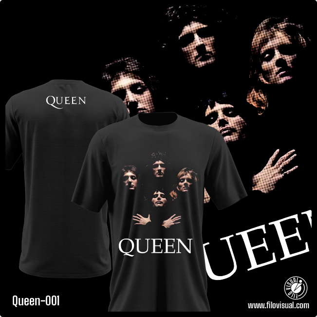 Queen-001 - Remera de Queen - Algodón Estampado
