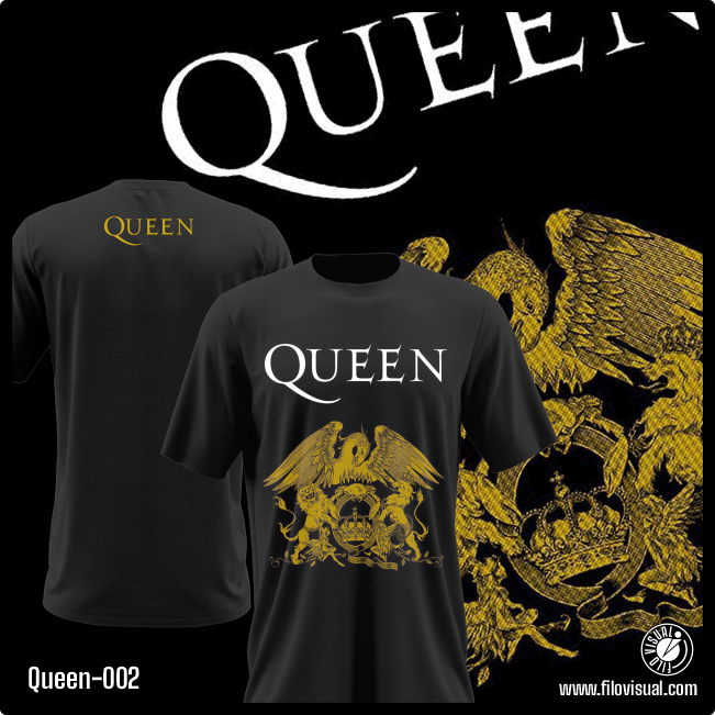 Queen-002 - Remera de Queen - Algodón Estampado