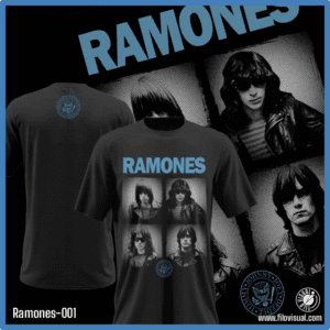 Ramones-001 - Remera de Ramones - Algodón Estampado