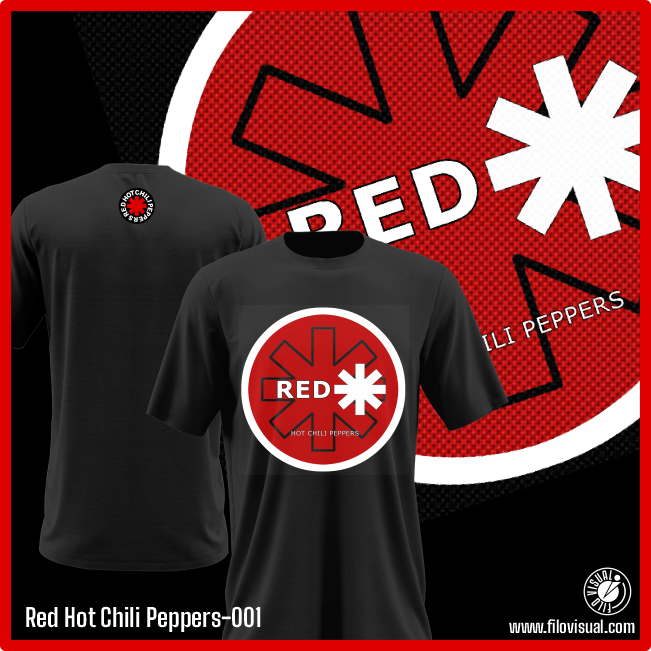 Red Hot Chili Peppers-001 - Remera de Red Hot Chili Peppers - Algodón Estampado