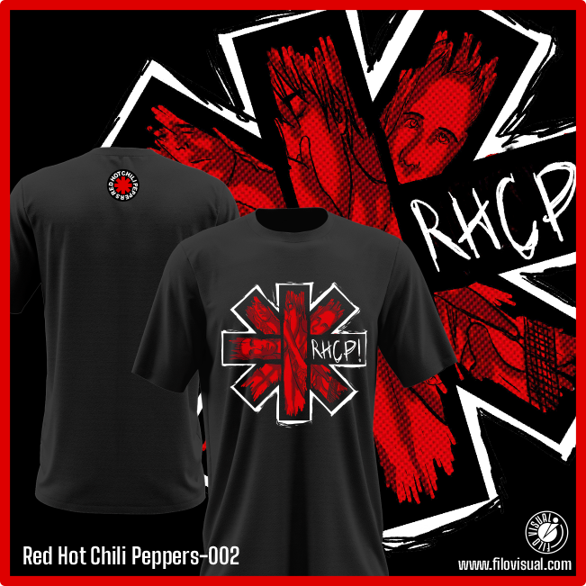 Red Hot Chili Peppers-002 - Remera de Red Hot Chili Peppers - Algodón Estampado