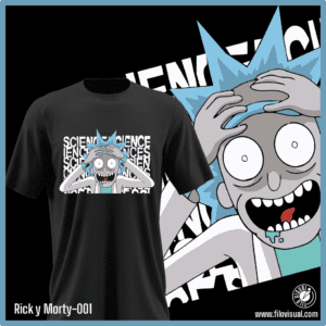 Rick y Morty-001 - Diseño Rick y Morty - Remera de Algodón