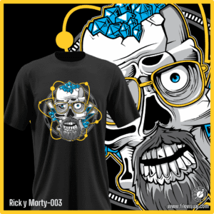 Rick y Morty-003 - Diseño de Rick y Morty - Remera de Algodón