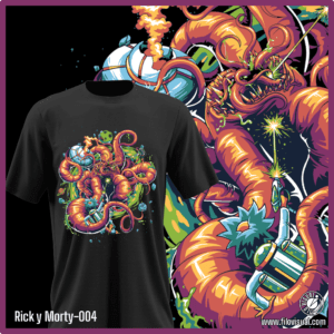Rick y Morty-004 - Diseño de Rick y Morty - Remera de Algodón