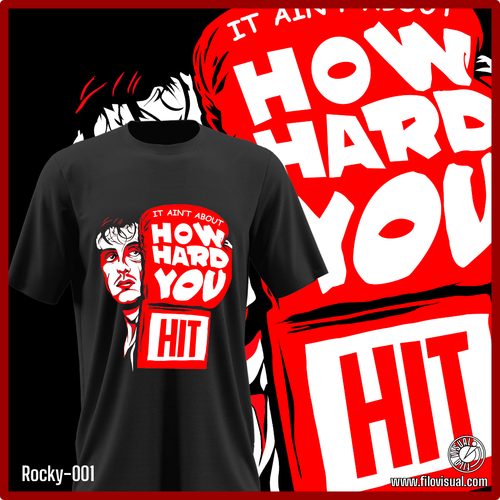 Rocky-001 - Diseño de Rocky Balboa- Remera de Algodón