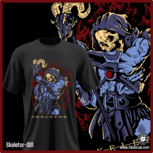 Skeletor-001 - Diseño de Skeletor - Remera de Algodón