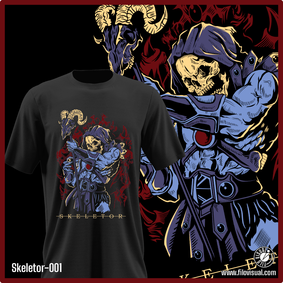 Skeletor-001 - Diseño de Skeletor - Remera de Algodón