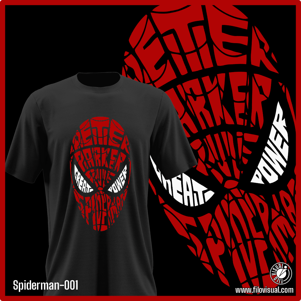 Spiderman-001 - Diseño de Spiderman - Remera de Algodón