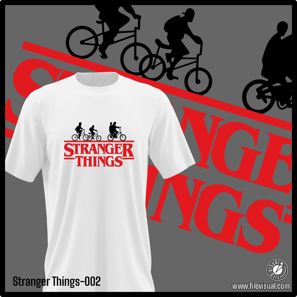 Stranger Things-002 - Diseño de Stranger Things - Remera de Algodón