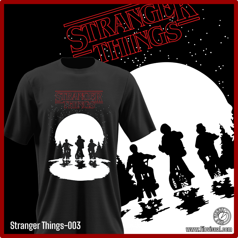 Stranger Things-003 - Diseño de Stranger Things - Remera de Algodón