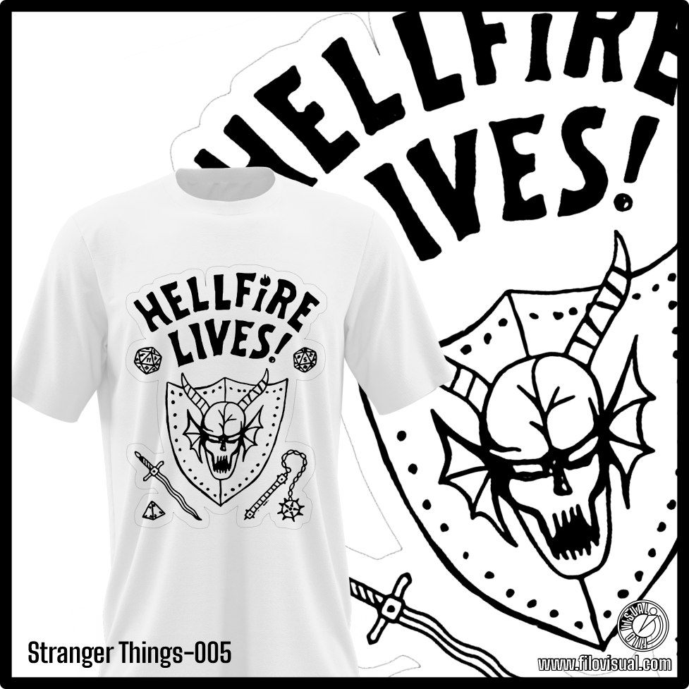 Stranger Things-005 - Diseño de Stranger Things - Remera de Algodón