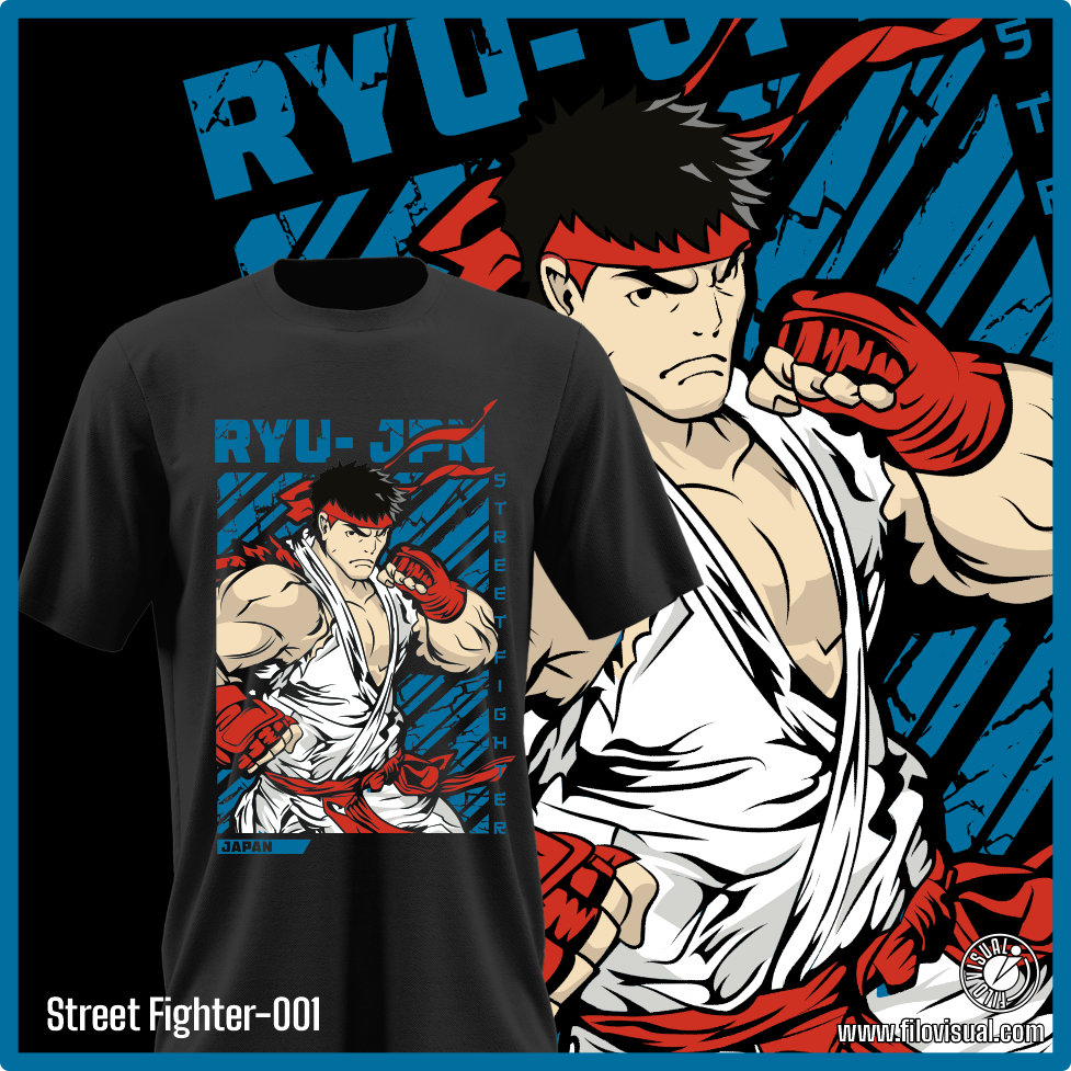 Street Fighter-001 - Diseño de Street Fighter - Remera de Algodón