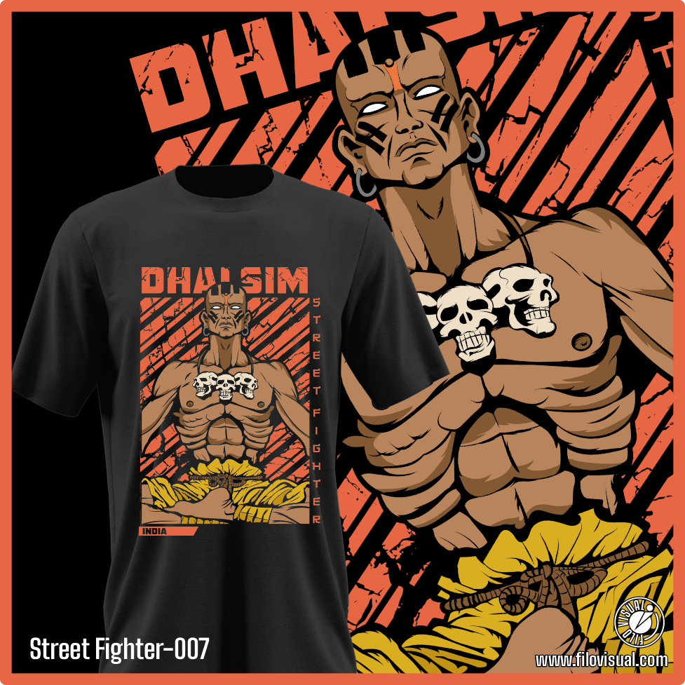 Street Fighter-007 - Diseño de Street Fighter - Remera de Algodón