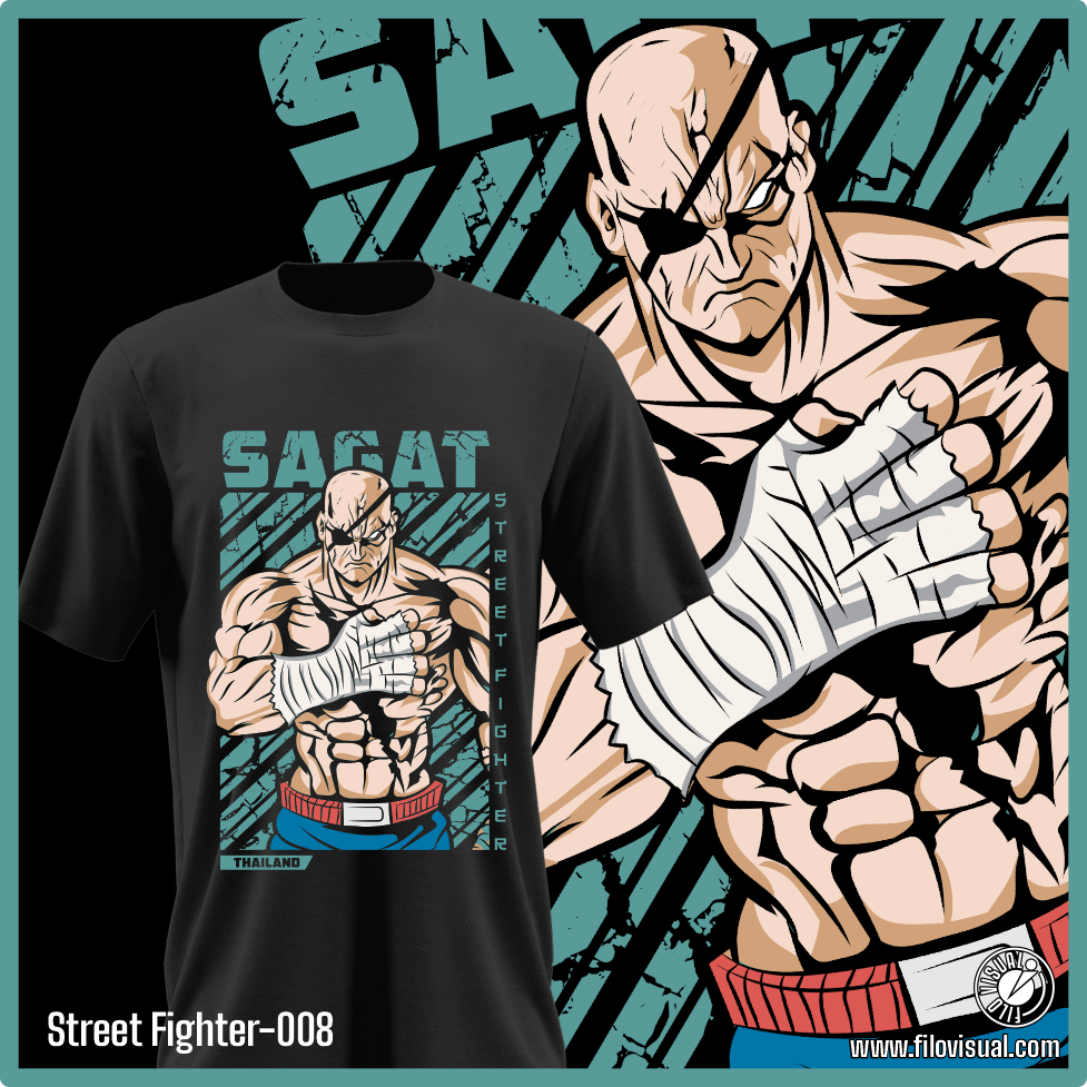 Street Fighter-008 - Diseño de Street Fighter - Remera de Algodón