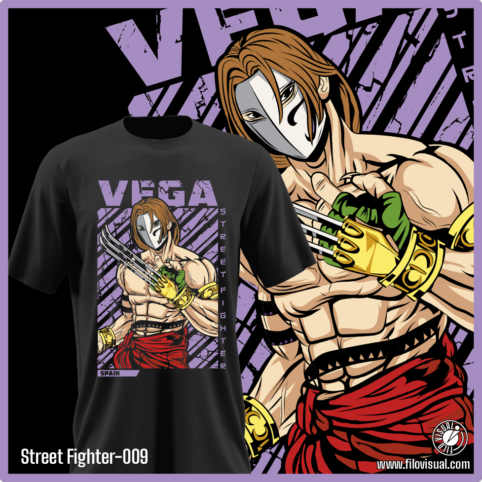 Street Fighter-009 - Diseño de Street Fighter - Remera de Algodón