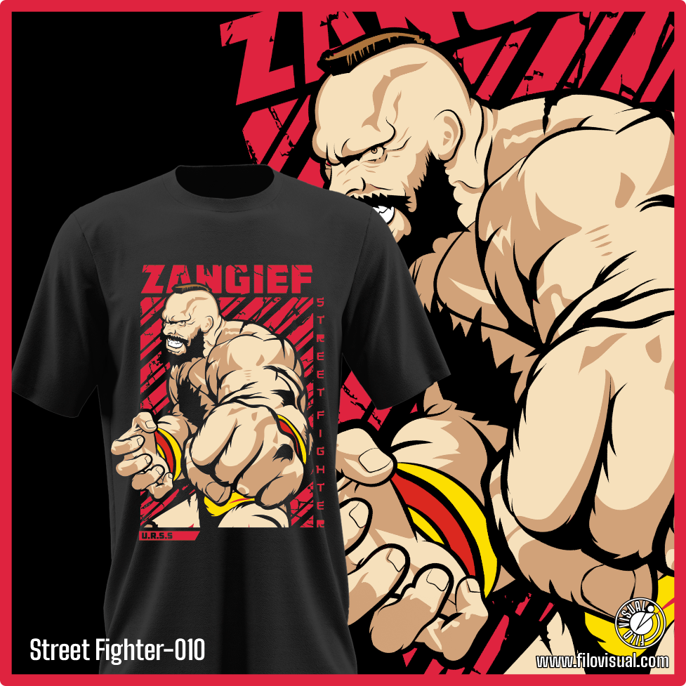 Street Fighter-010 - Diseño de Street Fighter - Remera de Algodón