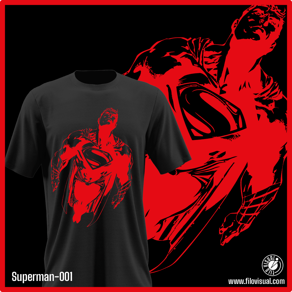 Superman-001 - Diseño de Superman - Remera de Algodón