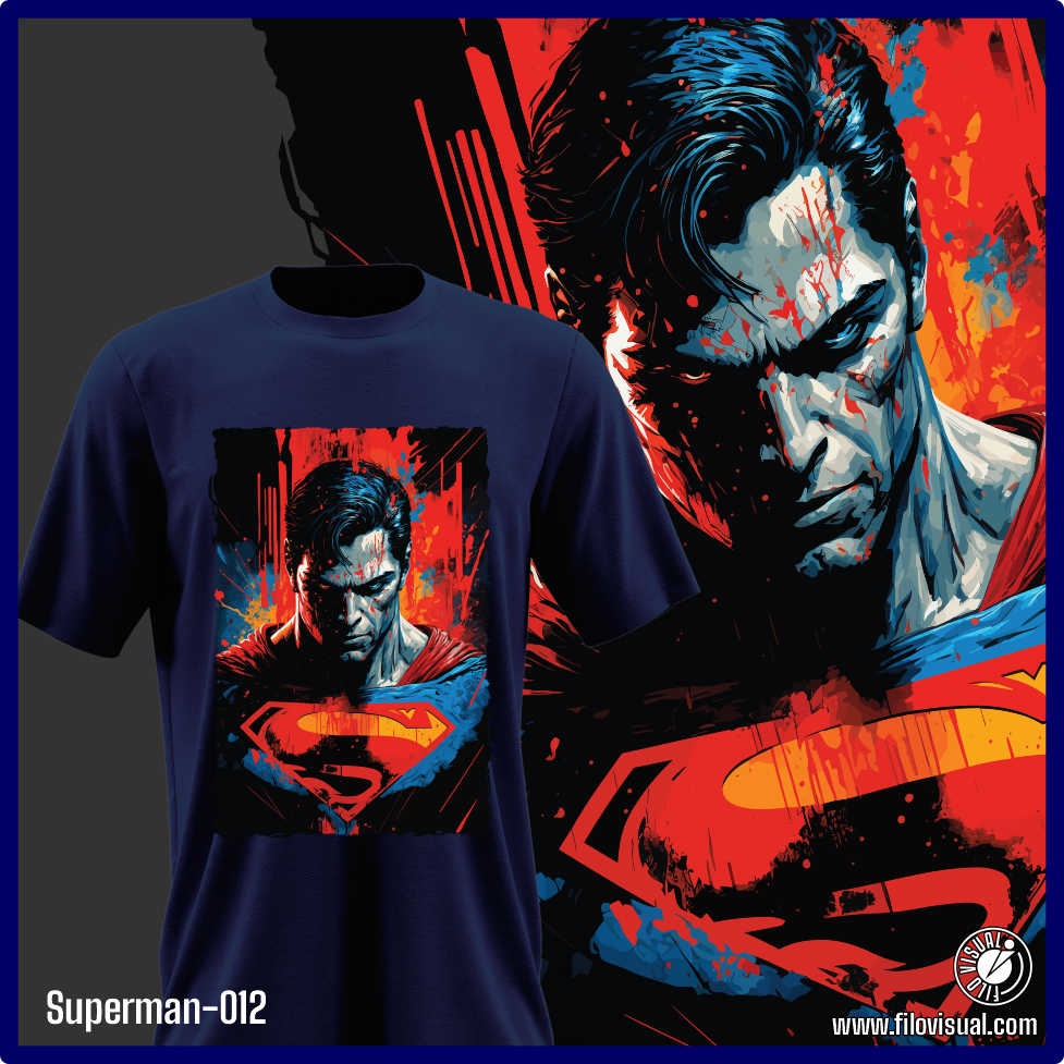 Superman-012 - Diseño de Superman - Remera de Algodón