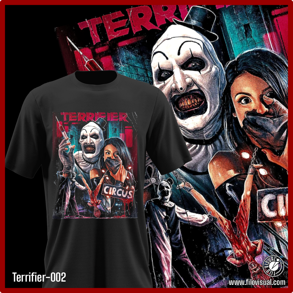 Terrifier-002 - Diseño de Terrifier- Remera de Algodón