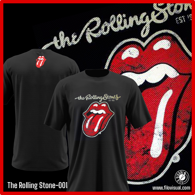 The Rolling Stones-001 - Remera de The Rolling Stones - Algodón Estampado