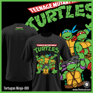 Tortugas Ninja-001 - Diseño de Tortugas Ninja - Remera de Algodón