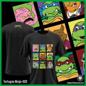 Tortugas Ninja-002 - Diseño de Tortugas Ninja - Remera de Algodón