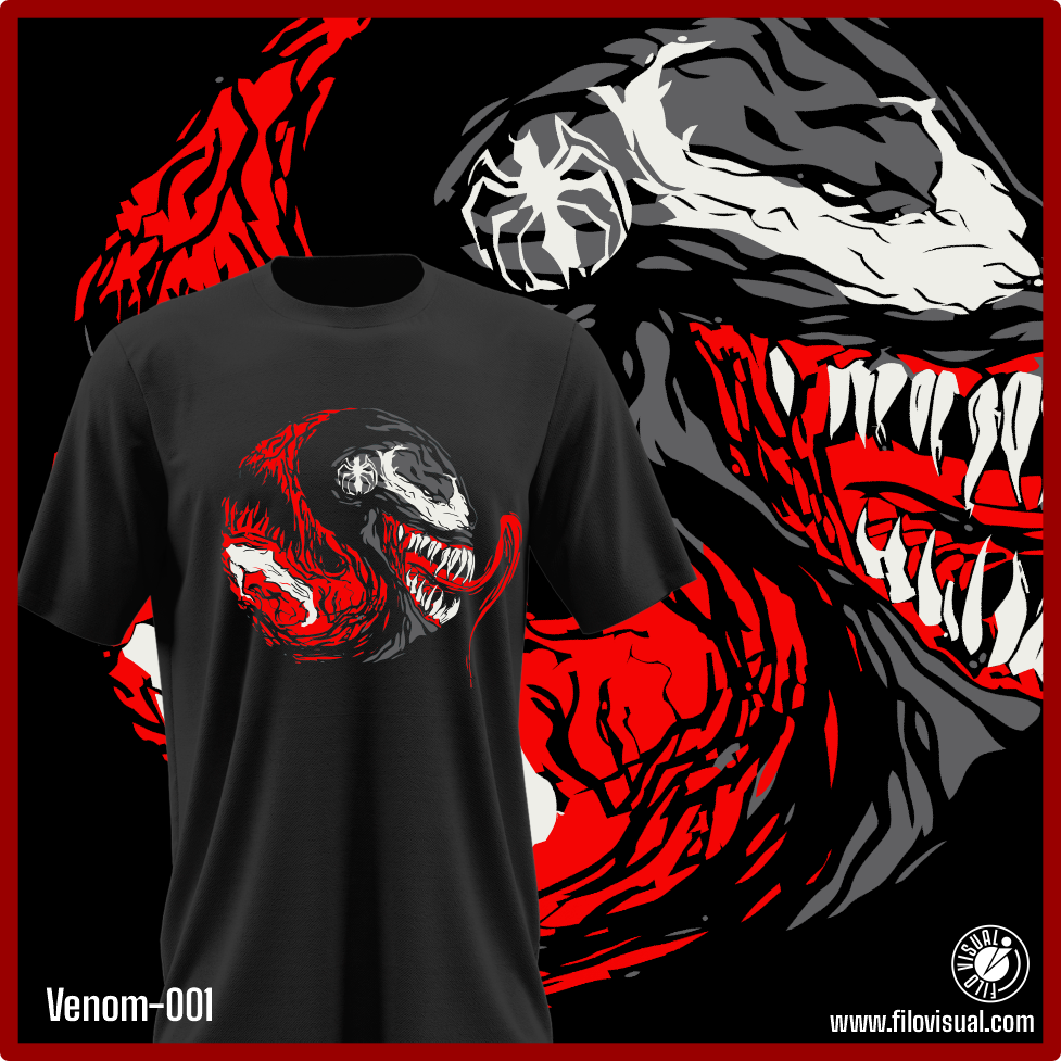 Venom-001 - Diseño de Venom - Remera de Algodón